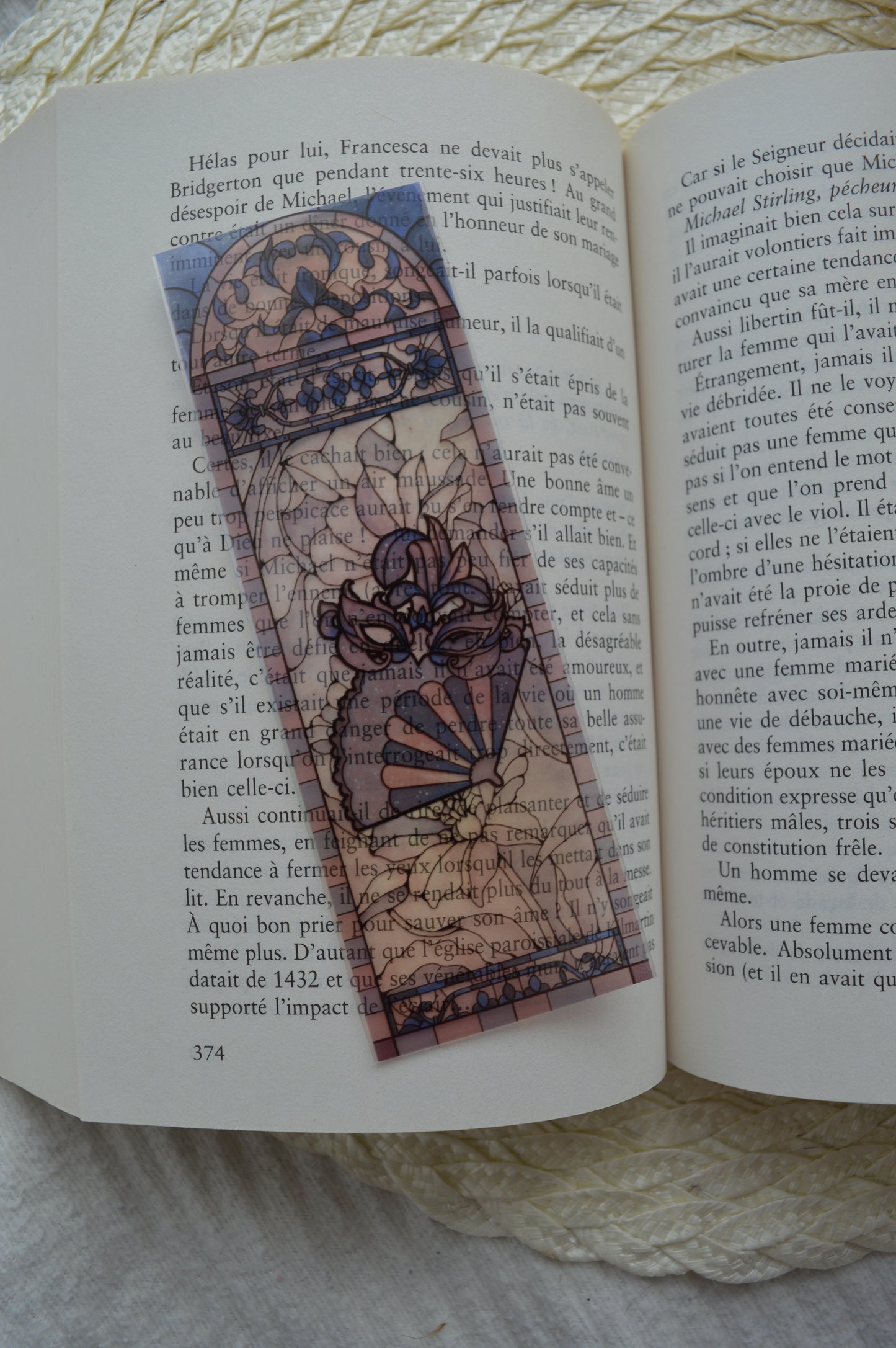 Marque-pages vitrail Sophie