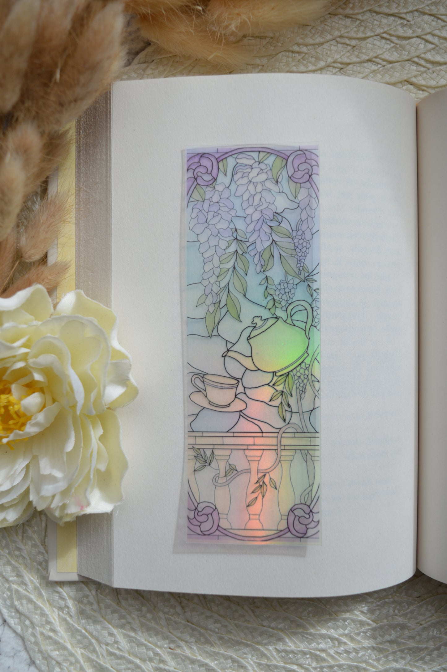 Marque-pages vitrail Violet