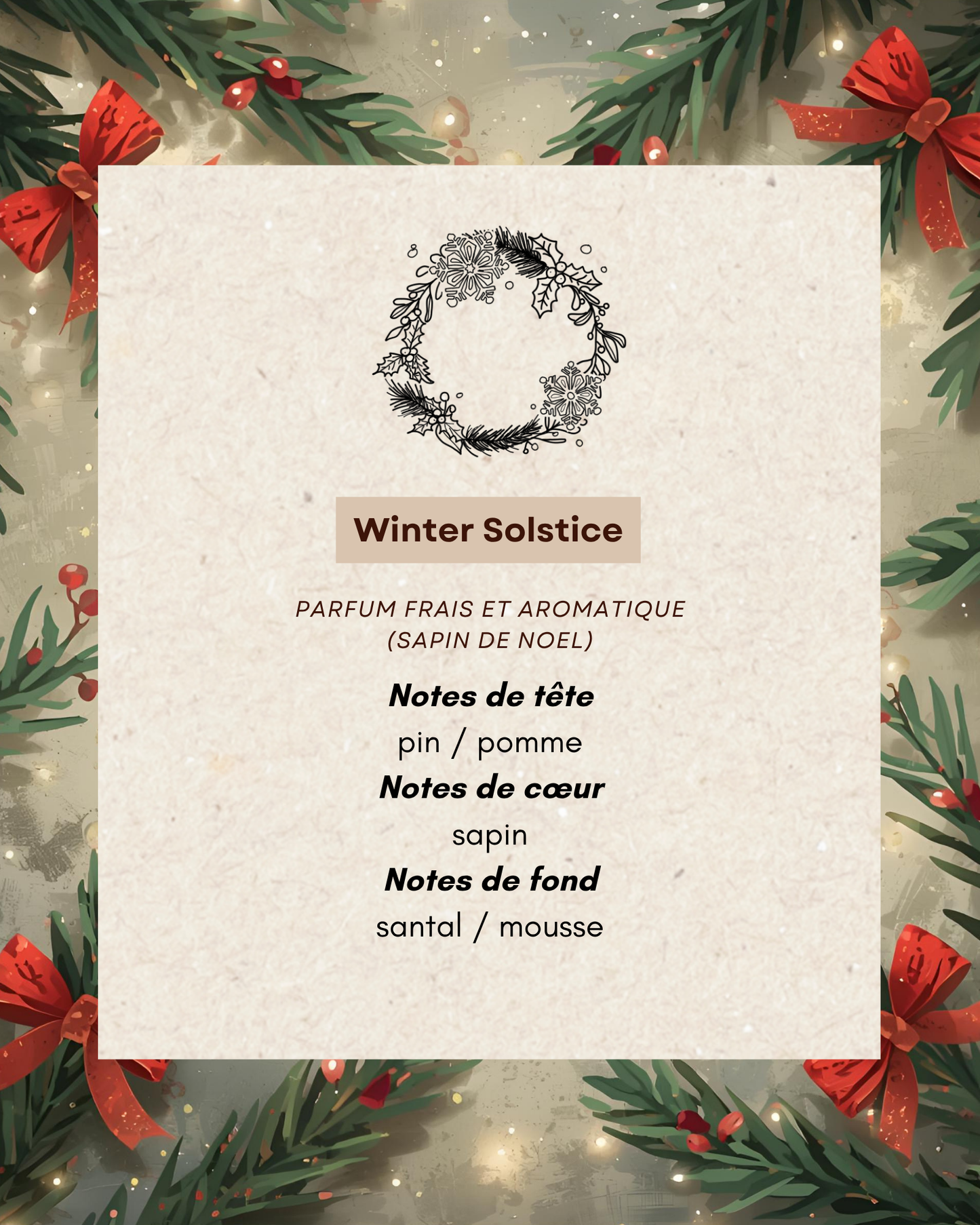 Fondant parfumé Winter Solstice