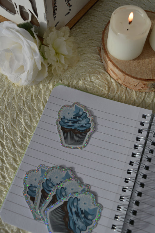 Sticker cupcake hiver Starlight & Frost