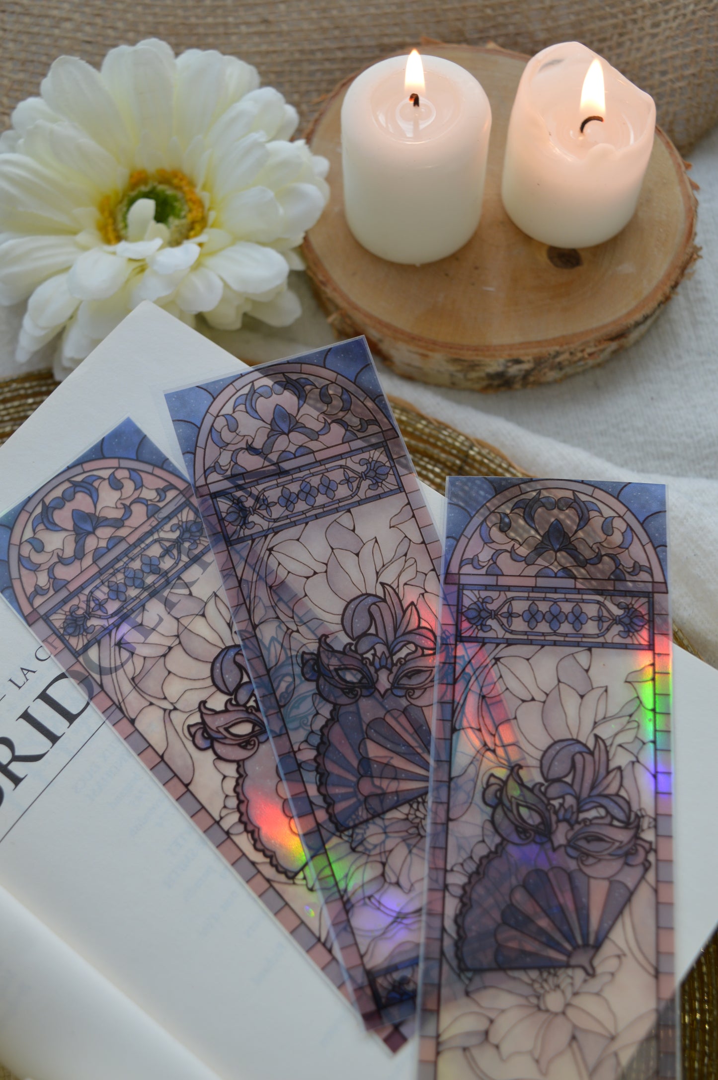 Marque-pages vitrail Sophie