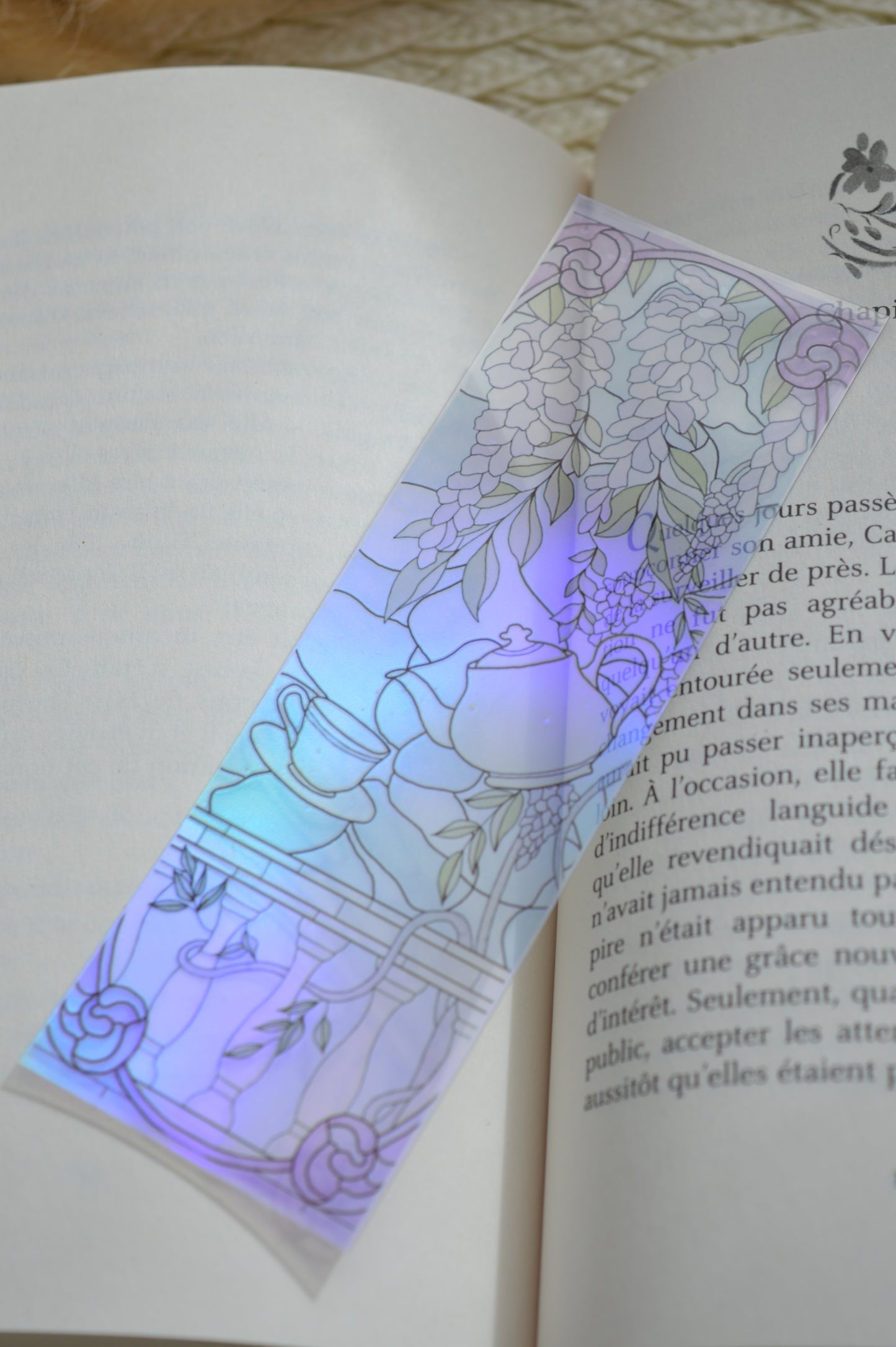 Marque-pages vitrail Violet