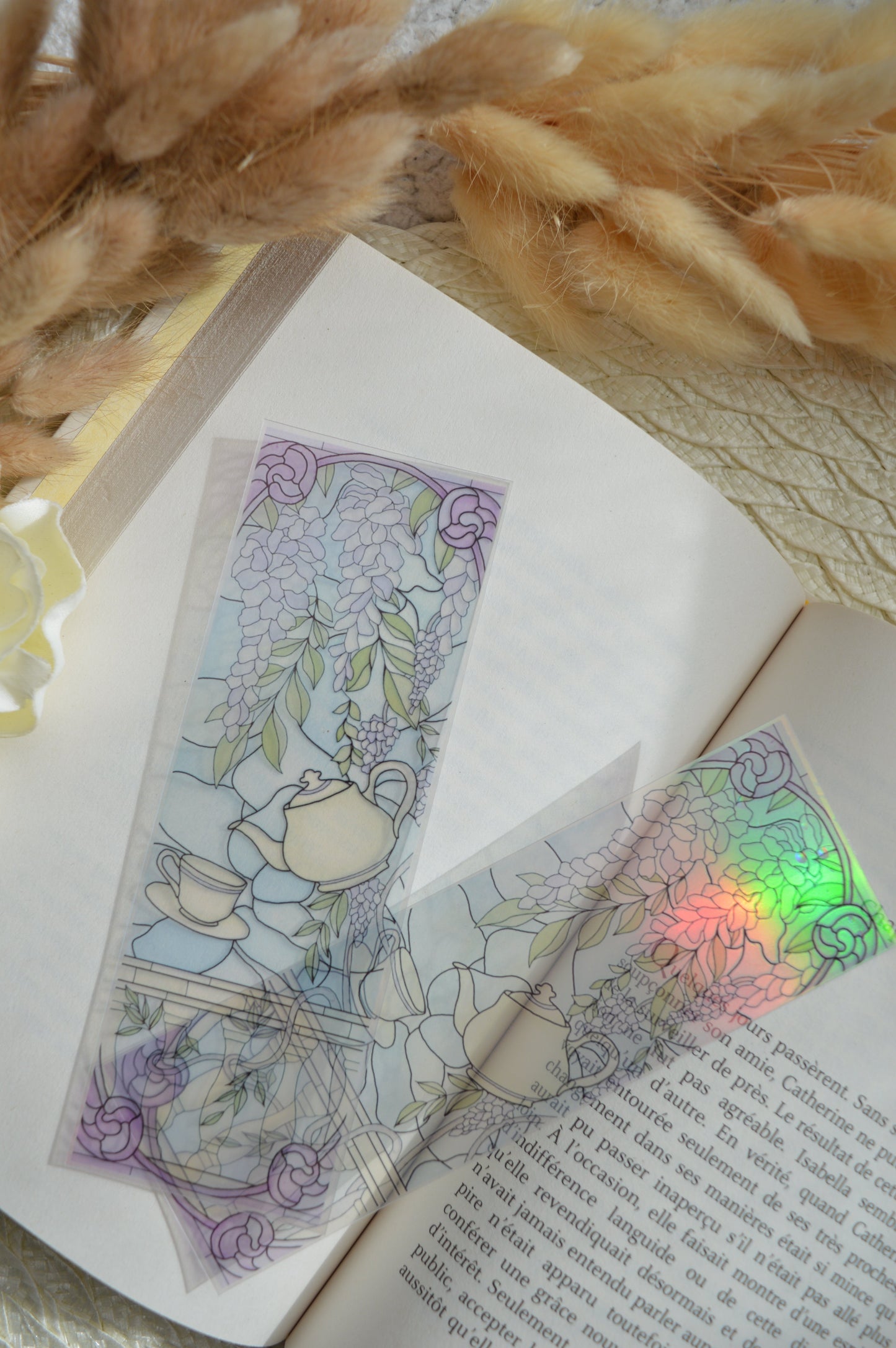 Marque-pages vitrail Violet